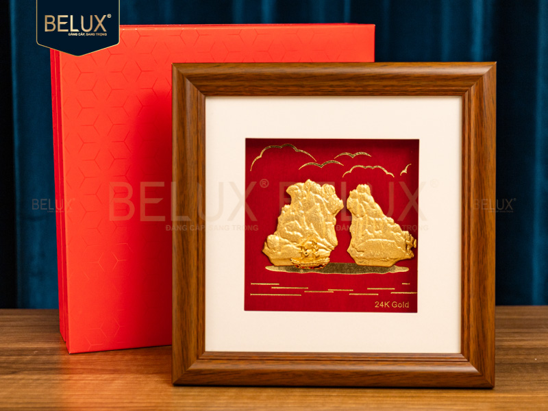 Tranh Vịnh Hạ Long Dát Vàng 24k 25x25cm